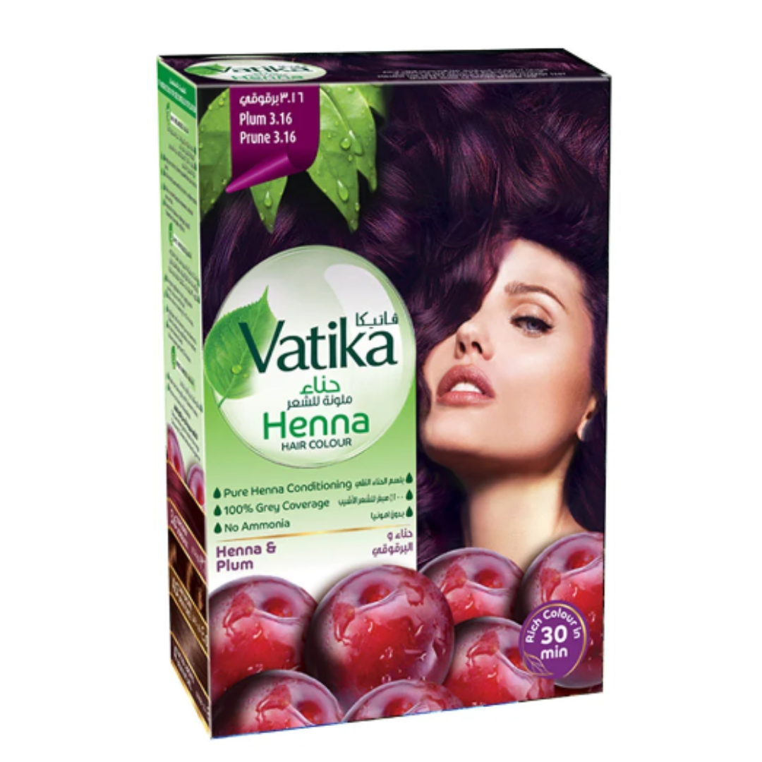Vatika Henna Tintura Ciruela 10 gr 6 Sachets