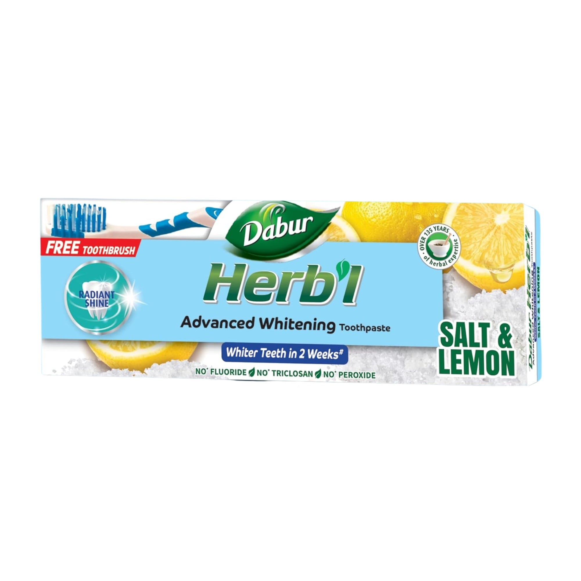 Dabur Herb'l Pasta Dental Sal & Limón (Avanzada)+ Cepillo Dental 150gr