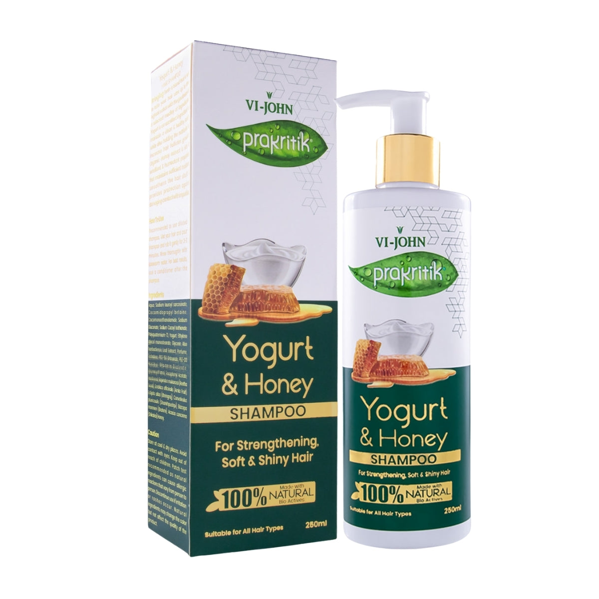 Prakritik Shampoo Yogurt y Honey 250 ml
