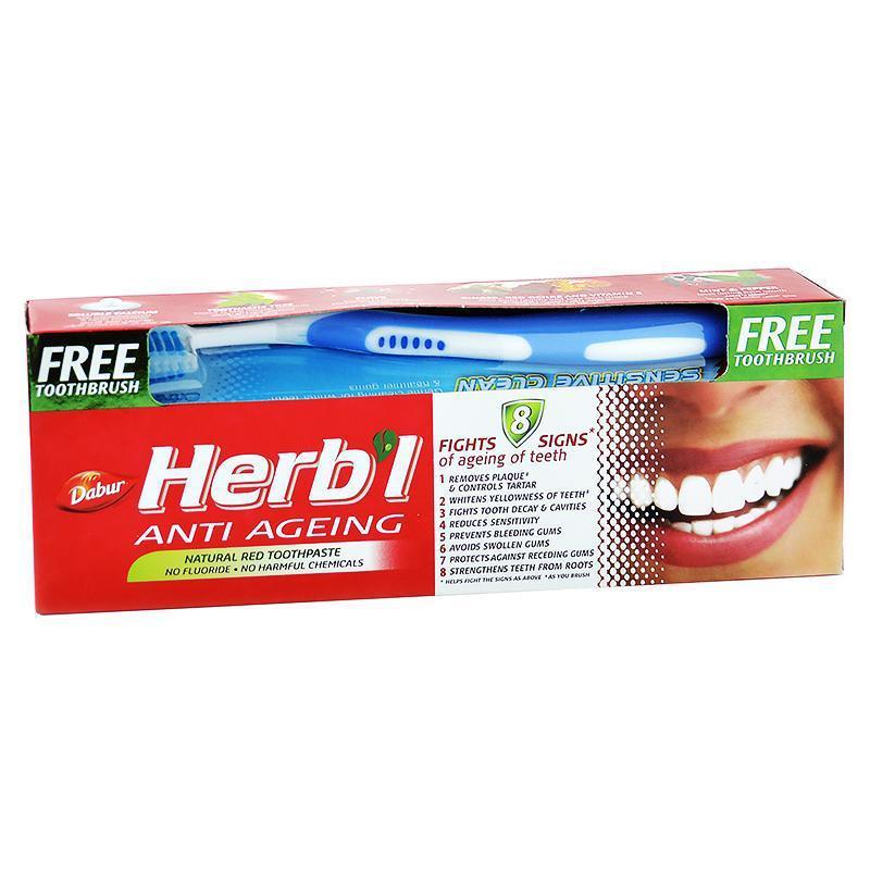 Pasta Dental Herb'l Anti Envejecimiento + Cepillo de Dientes
