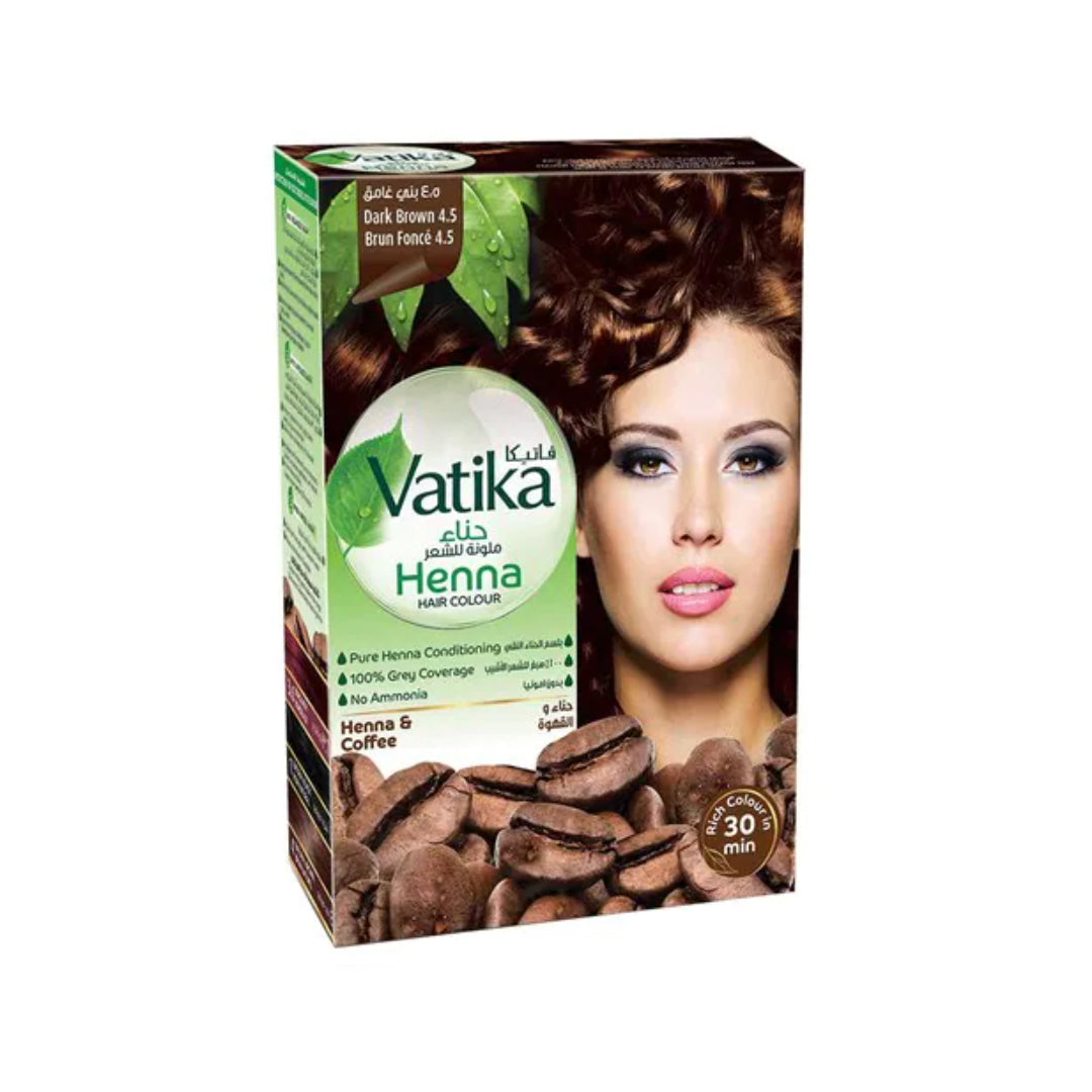 Vatika Henna Tintura Castaño Oscuro 10 gr 6 Sachets