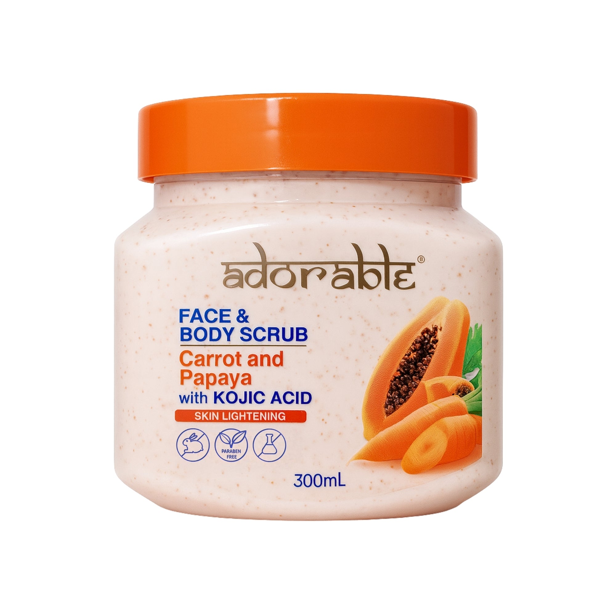Adorable Exfoliante Zanahoria-Papaya & Ácido Kójico 300 ml