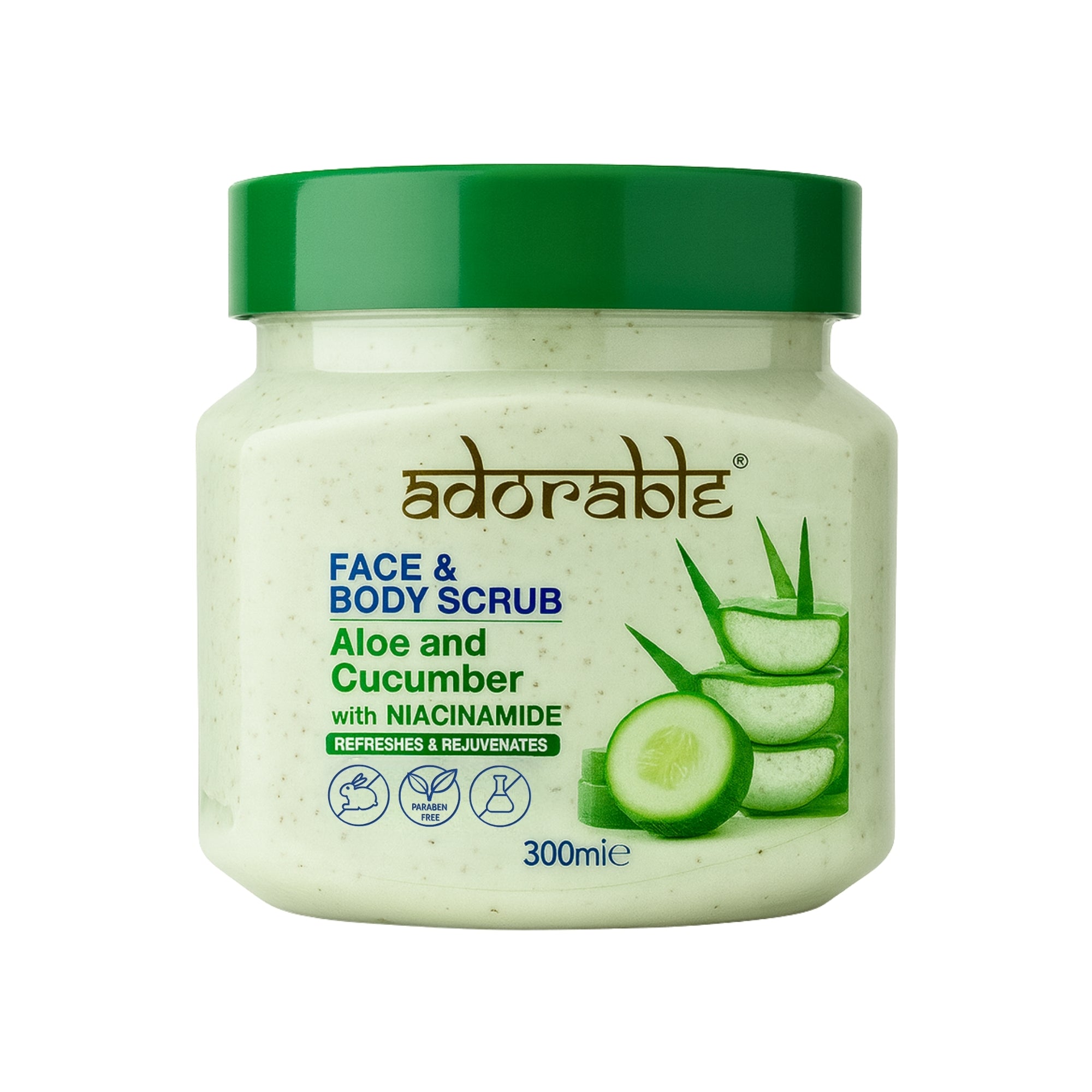 Adorable Exfoliante Aloe & Cucumber con Niacinamide 300 ml
