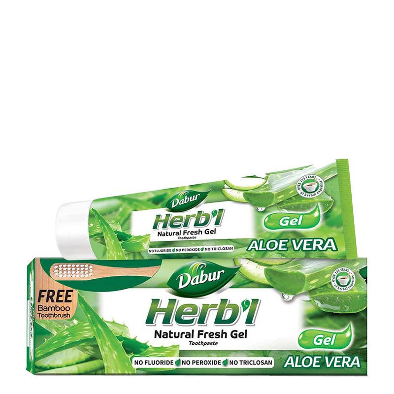 Pasta Dental Herb'l Aloe Vera Gel + Cepillo de Dientes