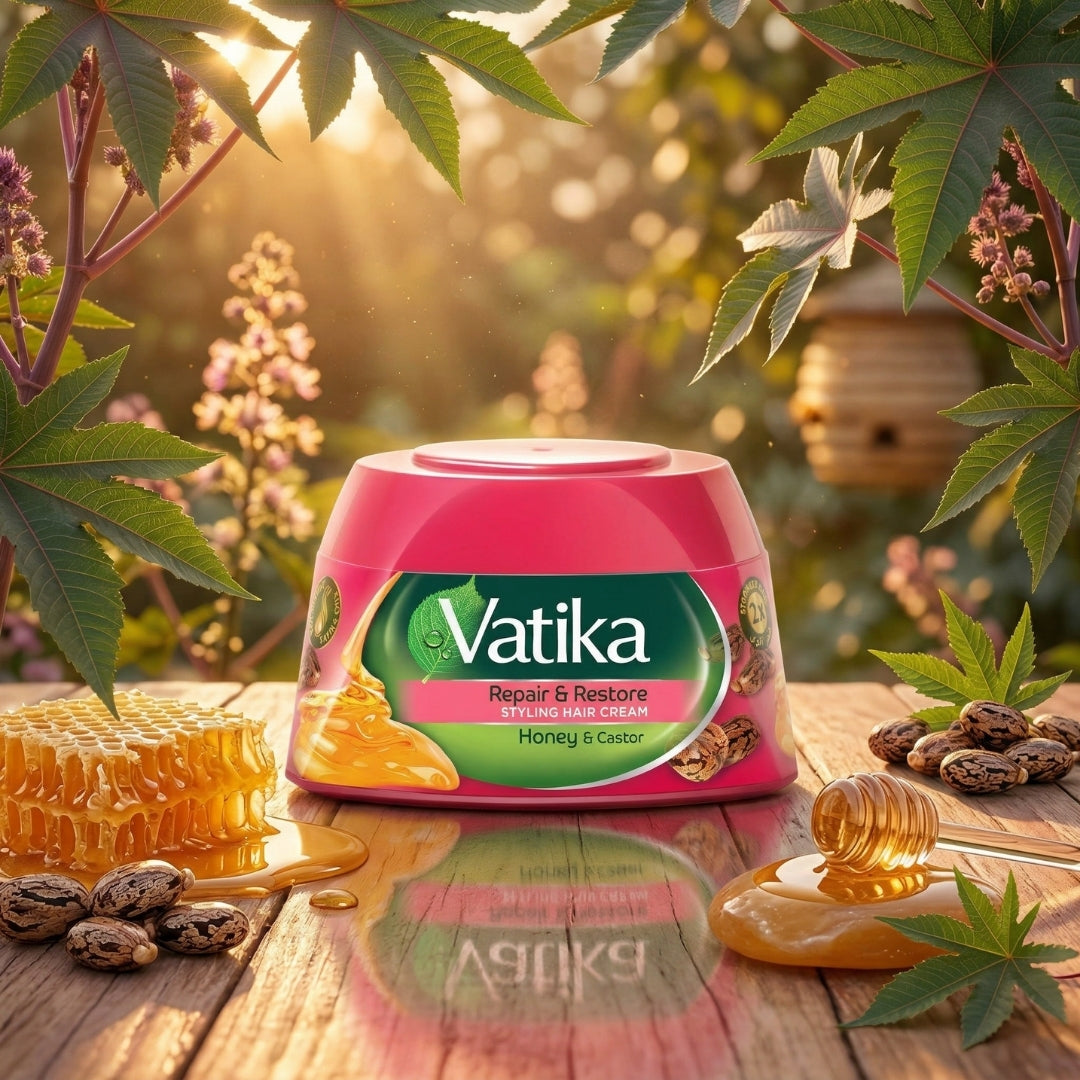 Vatika Crema de Peinar Miel & Castor 140 ml