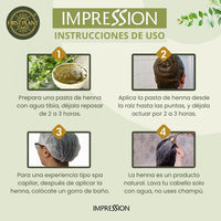 Impression Henna 100% Color Natural Azul Violeta 3 Sachets de 50gr