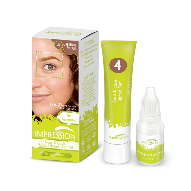 Impression Kit Hair Tintura Cejas y Pestañas Castaño 15ml