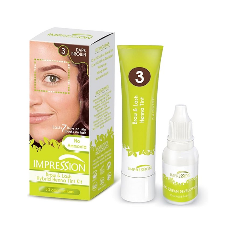 Impression Tintura Cejas y Pestañas Castaño Oscuro 15ml
