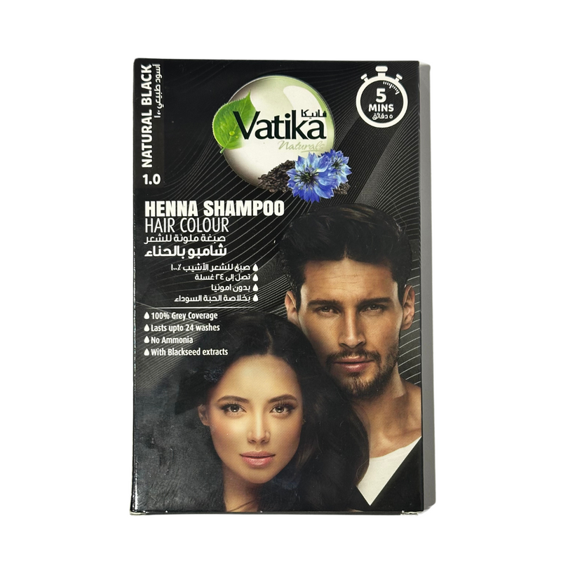 Vatika Henna Colour Shampoo Black 20 ml X Sachets