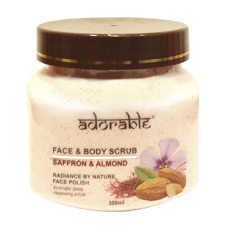 Adorable Exfoliante Cuerpo y rostro Azafrán-Almendra 300 ml