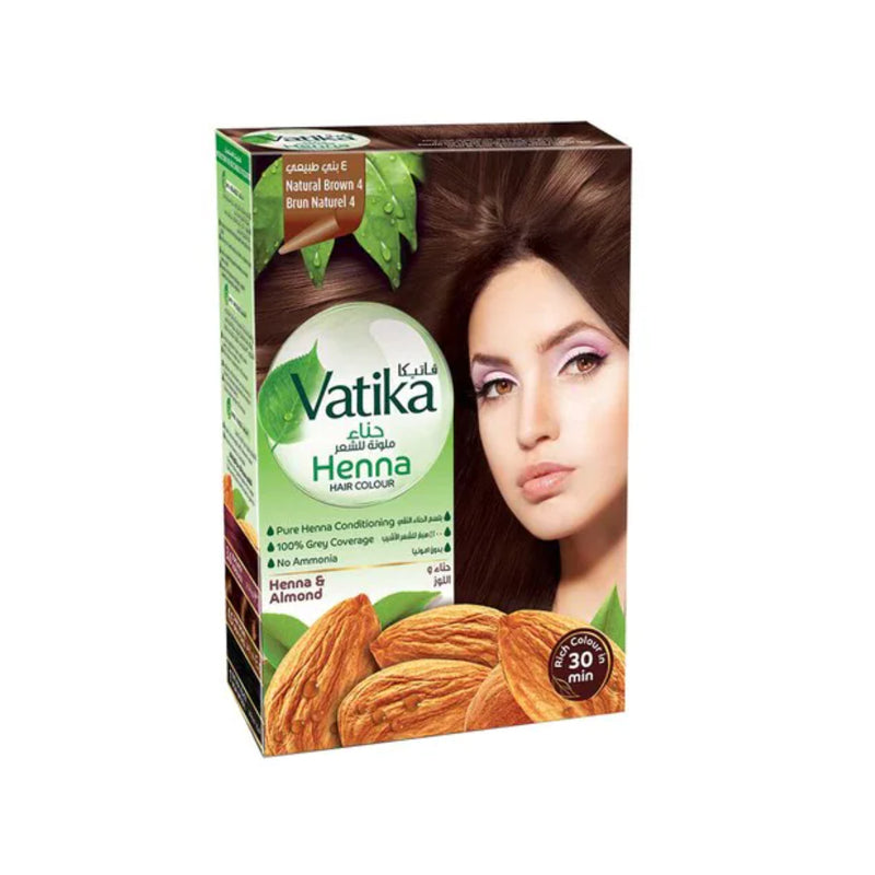 Vatika Henna Tintura Coloración Castaño 6 Sachets